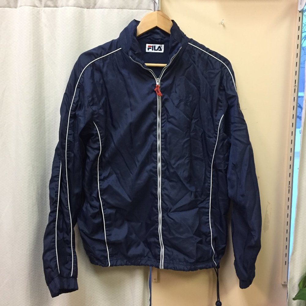 Fila Windbreaker Mens Blue XL Mesh Lining